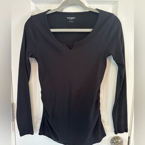 Small Black Long Sleeve Maternity Top